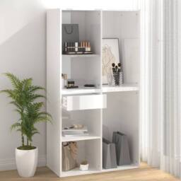 Berkfield Home Cosmetic Cabinet High Gloss White 80x40x75 cm Engineered Wood - Size: 80 x 40 x 75 cm - thumbnail 7