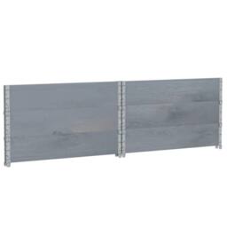 Berkfield Home Garden Planter Grey 100x100 cm Solid Wood Pine - thumbnail 6