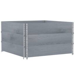 Berkfield Home Garden Planter Grey 100x100 cm Solid Wood Pine - thumbnail 2