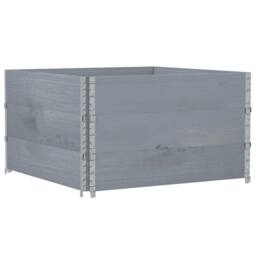 Berkfield Home Garden Planter Grey 100x100 cm Solid Wood Pine - thumbnail 5