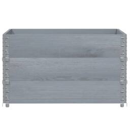 Berkfield Home Garden Planter Grey 100x100 cm Solid Wood Pine - thumbnail 3