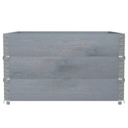 Berkfield Home Garden Planter Grey 100x100 cm Solid Wood Pine - thumbnail 4