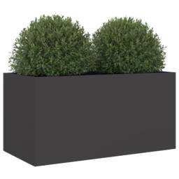 Berkfield Home Planter Black 62x30x29 cm Steel - Size: 62 x 30 x 29 cm - thumbnail 4