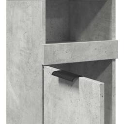 Berkfield Home Durable Bathroom Cabinet Concrete Grey 32x34x188.5 cm Engineered Wood - thumbnail 8