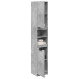 Berkfield Home Durable Bathroom Cabinet Concrete Grey 32x34x188.5 cm Engineered Wood - thumbnail 2