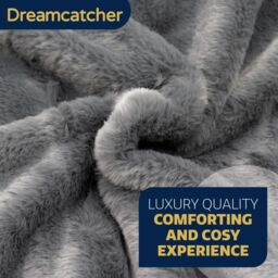 Dreamcatcher Electric Heated Blanket Throw Soft Fleece Faux Fur Polyester Washable Overblanket 9 Timer & Heat Settings 160 x 130cm - thumbnail 2
