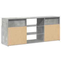 Berkfield Home TV Cabinet with LED Lights Concrete Grey 120x30x50 cm - Size: 120 x 30 x 50 cm - thumbnail 9