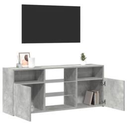 Berkfield Home TV Cabinet with LED Lights Concrete Grey 120x30x50 cm - Size: 120 x 30 x 50 cm - thumbnail 5
