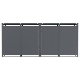 Phoenix Safe Company Phoenix Outdoor Quad Wheelie Bin Store for 4 x 240L Bins, Oak Effect Metal Storage GB4400AW in Brown - Size: 800mm - thumbnail 8