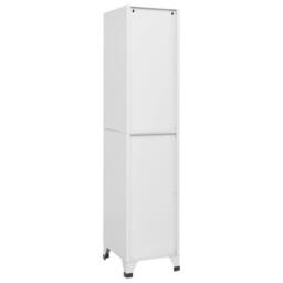 Berkfield Home Locker Cabinet with 4 Compartments 38x45x180 cm in Grey - Size: 38 x 45 x 180 cm - thumbnail 5