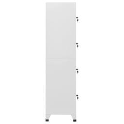 Berkfield Home Locker Cabinet with 4 Compartments 38x45x180 cm in Grey - Size: 38 x 45 x 180 cm - thumbnail 4