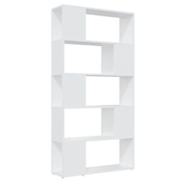 Berkfield Home Book Cabinet Room Divider White 80x24x155 cm Engineered Wood - Size: 80 x 24 x 155 cm - thumbnail 2