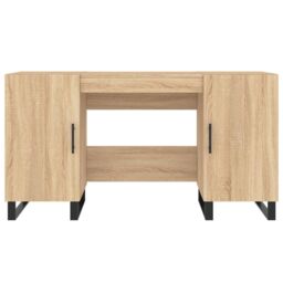 Berkfield Home Desk Sonoma Oak 140x50x75 cm Engineered Wood in Brown - Size: 140 x 50 x 75 cm - thumbnail 6