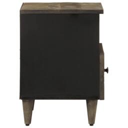 Berkfield Home Bedside Cabinet Light Grey 40x33x46 cm Solid Wood Mango - Size: 40 x 33 x 46 cm - thumbnail 4