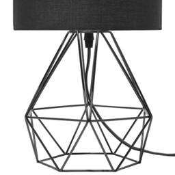 Wyld and Coco Table Lamp - Black Wire Cage with Fabric Shade - thumbnail 6