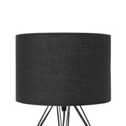 Wyld and Coco Table Lamp - Black Wire Cage with Fabric Shade - thumbnail 5