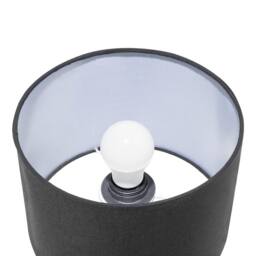 Wyld and Coco Table Lamp - Black Wire Cage with Fabric Shade - thumbnail 4