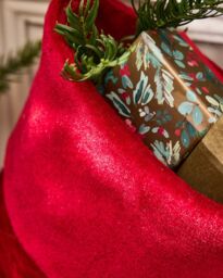 Dibor Set of 4 Harrington Quilted Red Velvet Xmas Gift Christmas Stocking - Size: 4 Pack - thumbnail 4