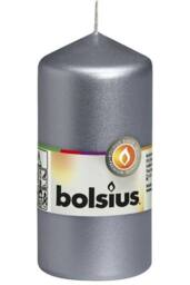 KDMD Silver Bolsius Pillar candle 120mm x 58mm 2 Pack - thumbnail 2