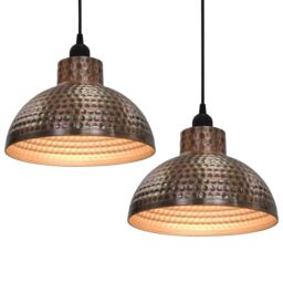 Berkfield Home Ceiling Lamps 2 pcs Semi-spherical Copper Colour in Brown - thumbnail 2
