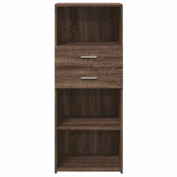 Berkfield Home Highboard Brown Oak 50x42.5x124 cm Engineered Wood - thumbnail 4
