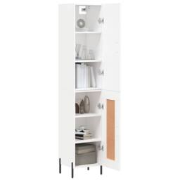 Berkfield Home Highboard White 34.5x34x180 cm Engineered Wood - thumbnail 3