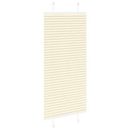 Berkfield Home Pleated Blind Cream 65x100 cm Fabric Width 64.4 cm Polyester - thumbnail 4