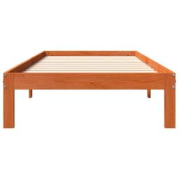 Berkfield Home Beautiful Bed Frame without Mattress Wax Brown 90x190 cm Single S - thumbnail 4