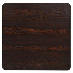 Berkfield Home Bistro Table MDF & Steel Square 80x80x75 cm Dark Ash in Brown - Size: 80 x 80 x 75 cm - thumbnail 4