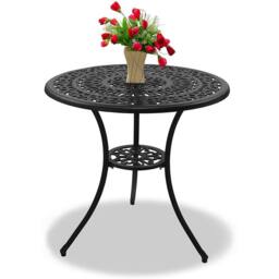 Centurion Supports POSITANO Garden & Patio Cast Aluminium Bistro Table in Black - thumbnail 1