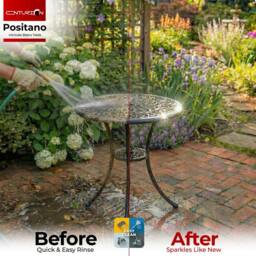Centurion Supports POSITANO Garden & Patio Cast Aluminium Bistro Table in Black - thumbnail 6