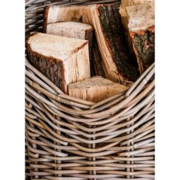 Ivyline Wicker Log Basket Round H42cm D42Cm in Natural - thumbnail 5