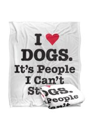 Ephemera I Heart Dogs Silky Touch Super Soft Throw Blanket 152 X 127 cm in White - thumbnail 2