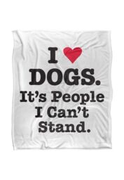 Ephemera I Heart Dogs Silky Touch Super Soft Throw Blanket 152 X 127 cm in White - thumbnail 1