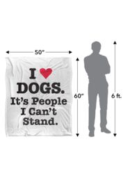 Ephemera I Heart Dogs Silky Touch Super Soft Throw Blanket 152 X 127 cm in White - thumbnail 5