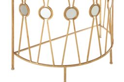 Orsina Stylish Set Of 2 Cross Design Console Tables, Durable Hallway Table, Easily Maintained Modern Console Table in Gold - thumbnail 5