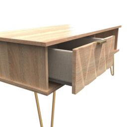 Ready Assembled 2 U Dallas 1 Drawer Coffee Table (Ready Assembled) in Light Oak - thumbnail 5