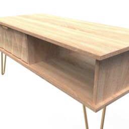 Ready Assembled 2 U Dallas 1 Drawer Coffee Table (Ready Assembled) in Light Oak - thumbnail 4