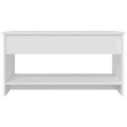 Berkfield Home 809647 Coffee Table White 102x50x52, 5 cm Engineered Wood - thumbnail 5