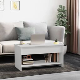 Berkfield Home 809647 Coffee Table White 102x50x52, 5 cm Engineered Wood - thumbnail 3
