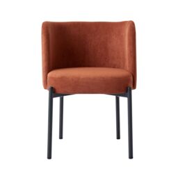 Nordlys Set of 2 Scandinavian Metal Dining Room Chairs in Red - thumbnail 6