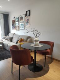 Nordlys Set of 2 Scandinavian Metal Dining Room Chairs in Red - thumbnail 9