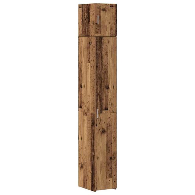 Berkfield Home Slim Storage Cabinet Old Wood 30x42.5x225 cm Engineered Wood in Brown - image 1