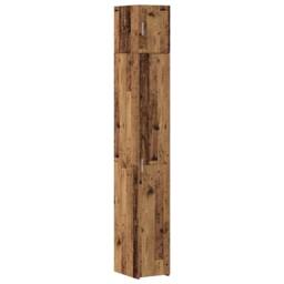 Berkfield Home Slim Storage Cabinet Old Wood 30x42.5x225 cm Engineered Wood in Brown - thumbnail 1