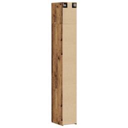 Berkfield Home Slim Storage Cabinet Old Wood 30x42.5x225 cm Engineered Wood in Brown - thumbnail 9