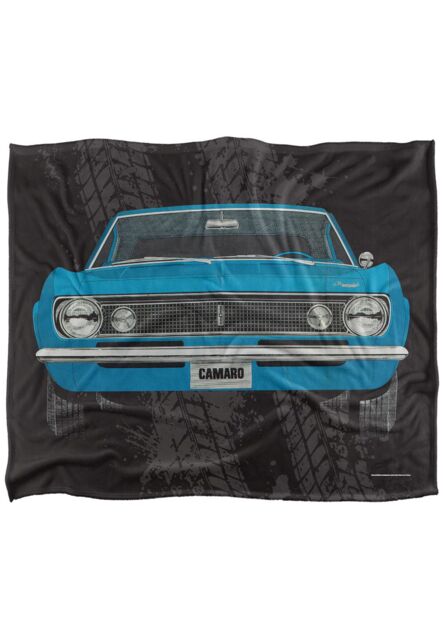 Chevrolet 1967 Camaro Car Illustartion Silky Touch Super Soft Throw Blanket 152 X 127 cm in White - image 1