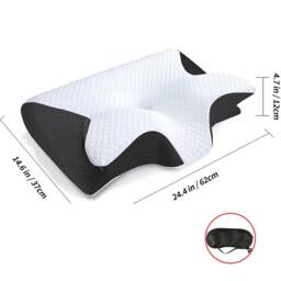 Ventryn Ergonomic Memory Foam Pillow in White - thumbnail 2