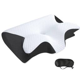 Ventryn Ergonomic Memory Foam Pillow in White - thumbnail 3