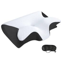 Ventryn Ergonomic Memory Foam Pillow in White - thumbnail 1