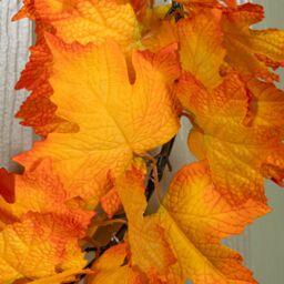 Samuel Alexander 50cm Hanging Bright Autumn Faux Wreath in Orange - thumbnail 4